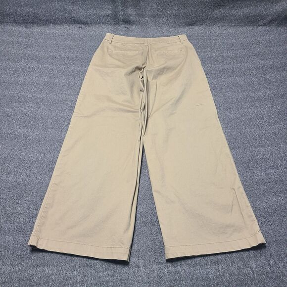 A New Day Womens Chino Pants 4 Khaki Wide Leg Stretch Slacks Office Work - Picture 8 of 11